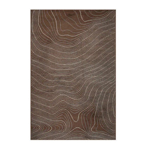 Veer Modern Abstract Wood Grain Indoor Area Rug Or Runner