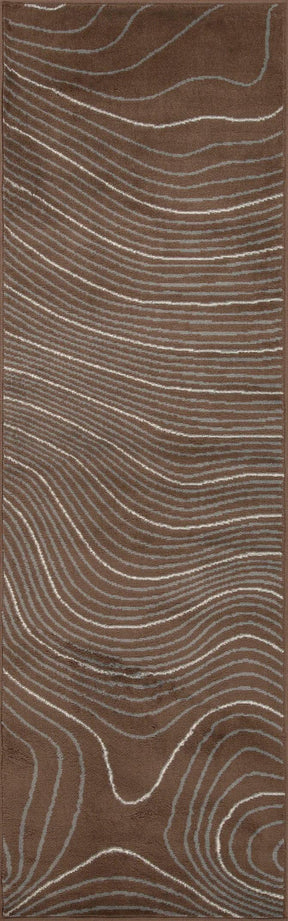 Veer Modern Abstract Wood Grain Indoor Area Rug Or Runner