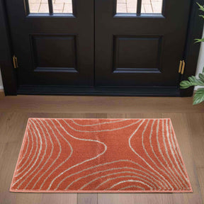 Veer Modern Abstract Wood Grain Indoor Area Rug Or Runner