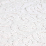 Venere Floral Scroll Textured Machine Washable Bath Rugs, Set of 2