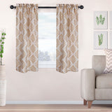 Venetian Damask Jacquard Grommet Traditional Curtain Panel Set