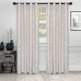 Venetian Damask Jacquard Grommet Traditional Curtain Panel Set