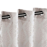 Venetian Damask Jacquard Grommet Traditional Curtain Panel Set