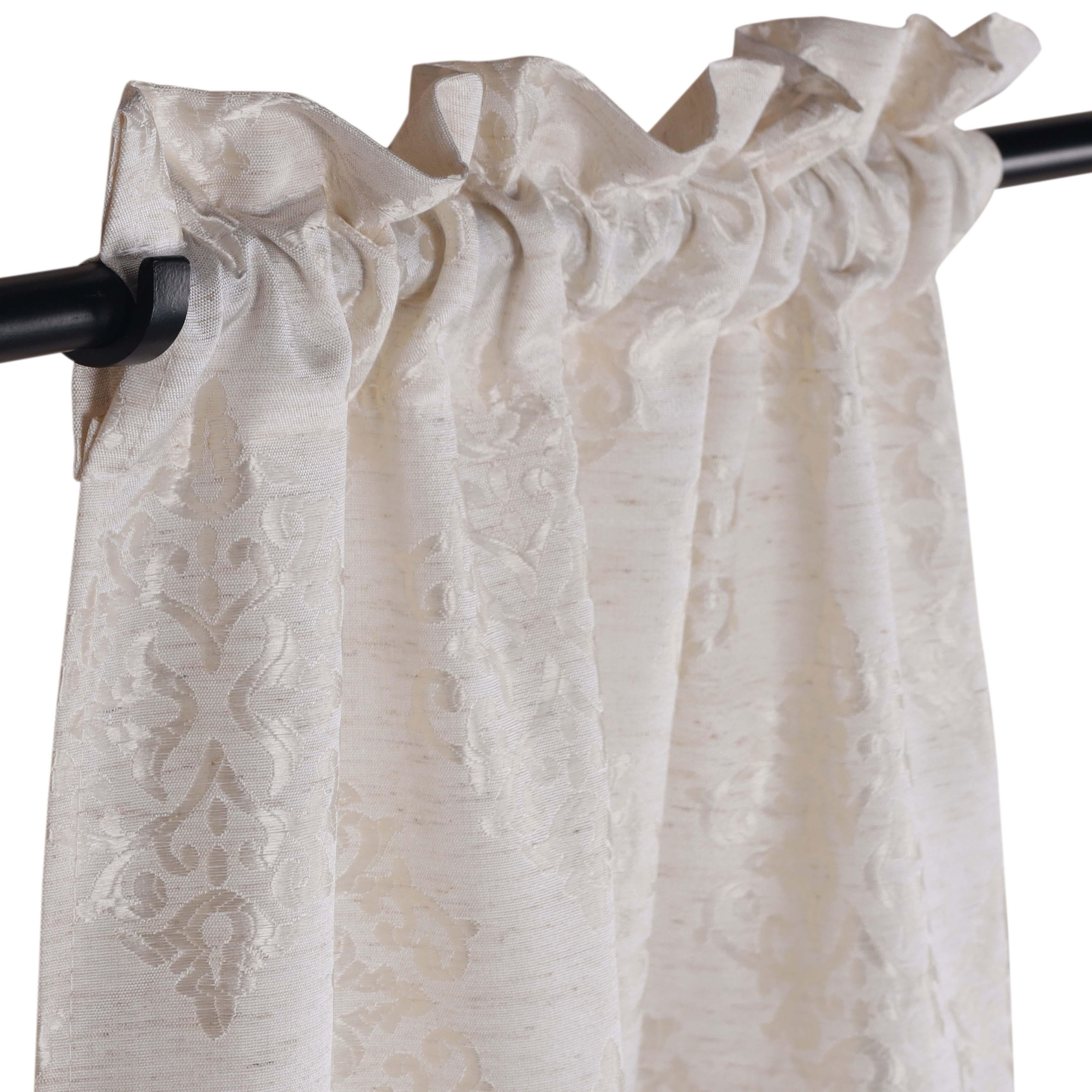 Venetian Damask Jacquard Grommet Traditional Curtain Panel Set