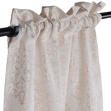 Venetian Damask Jacquard Grommet Traditional Curtain Panel Set