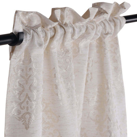 Venetian Damask Jacquard Grommet Traditional Curtain Panel Set