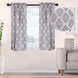 Venetian Damask Jacquard Grommet Traditional Curtain Panel Set