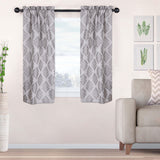 Venetian Damask Jacquard Grommet Traditional Curtain Panel Set