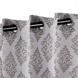 Venetian Damask Jacquard Grommet Traditional Curtain Panel Set