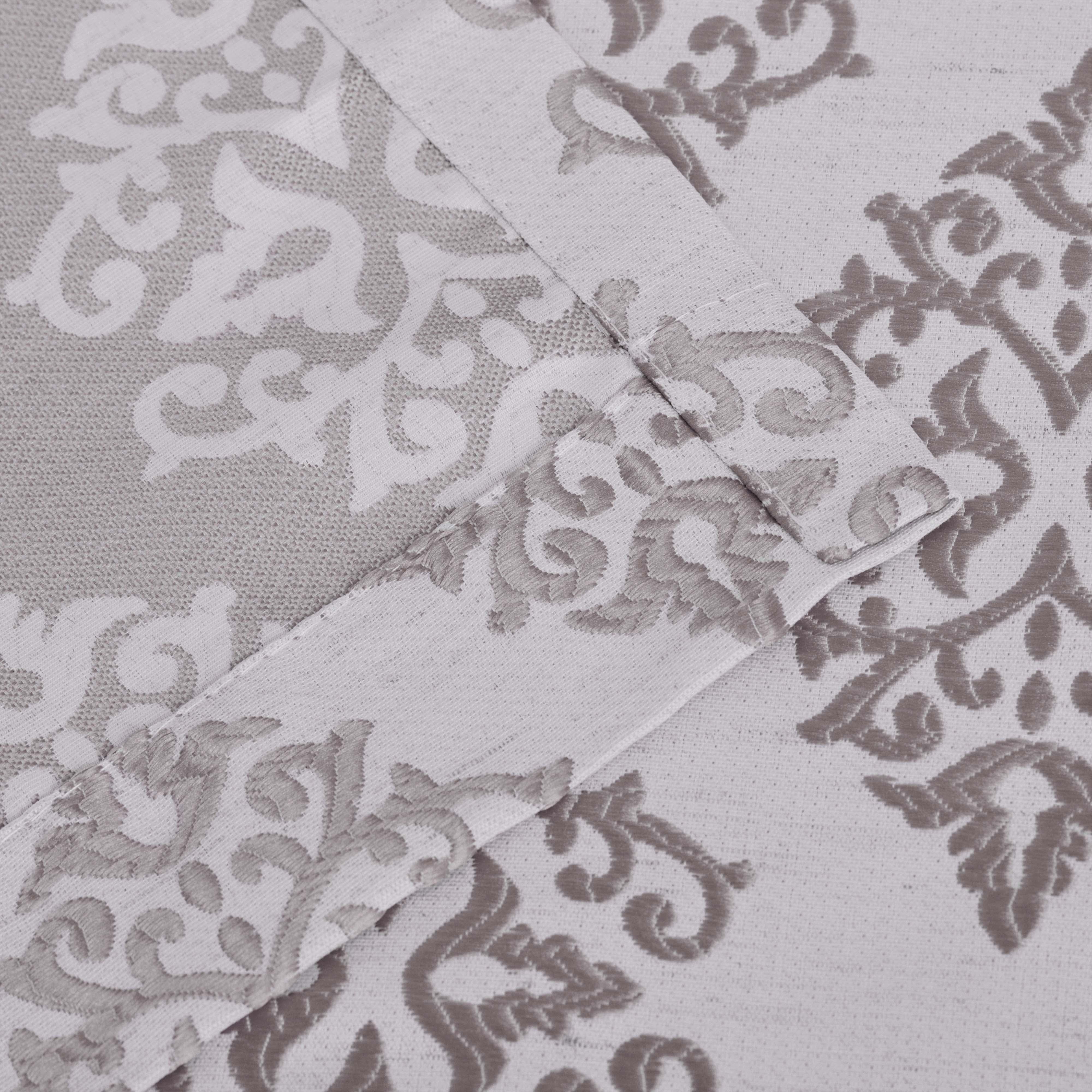 Venetian Damask Jacquard Grommet Traditional Curtain Panel Set