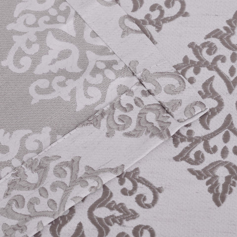 Venetian Damask Jacquard Grommet Traditional Curtain Panel Set