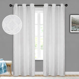 Venetian Damask Jacquard Grommet Traditional Curtain Panel Set