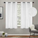 Venetian Damask Jacquard Grommet Traditional Curtain Panel Set