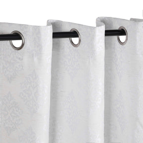Venetian Damask Jacquard Grommet Traditional Curtain Panel Set