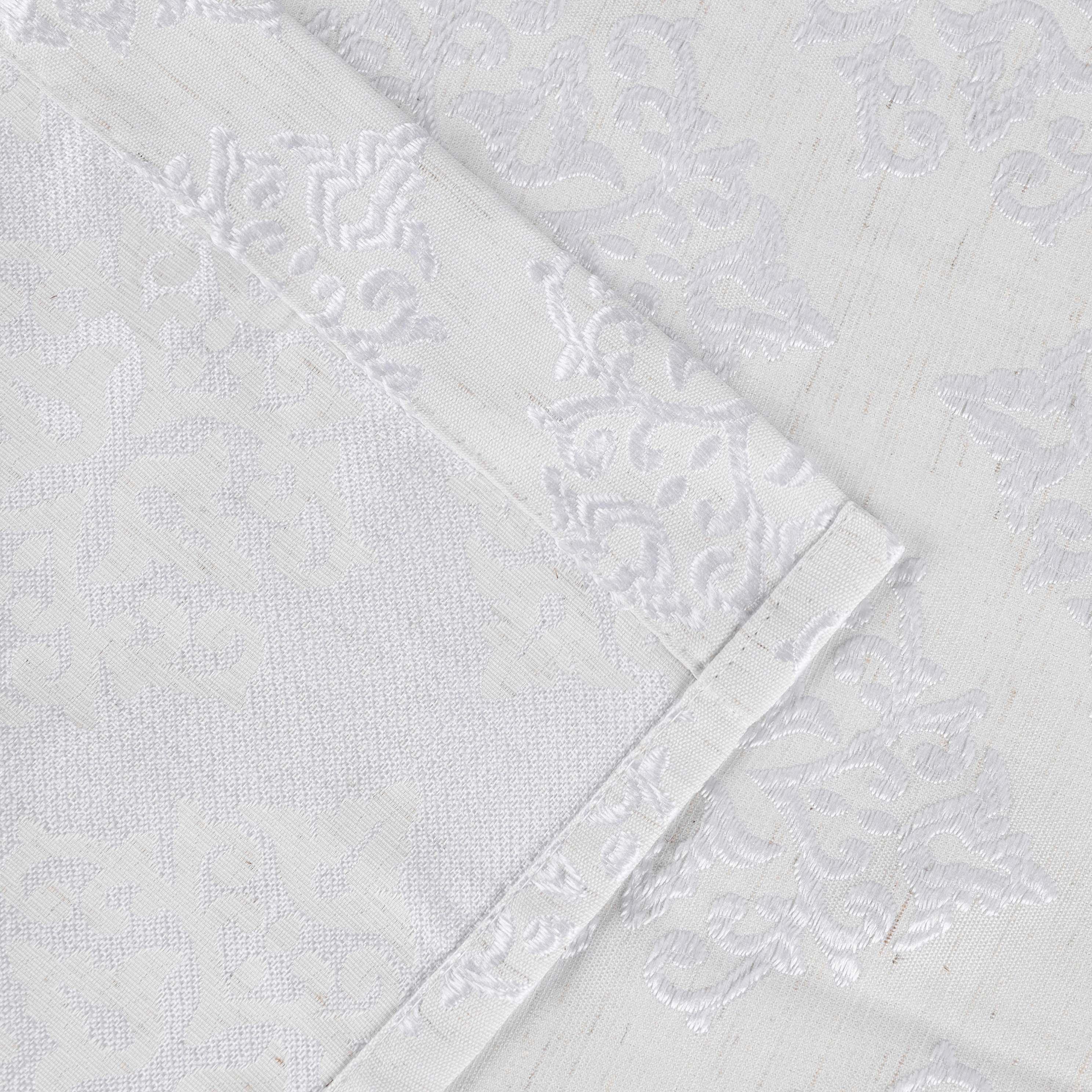 Venetian Damask Jacquard Grommet Traditional Curtain Panel Set