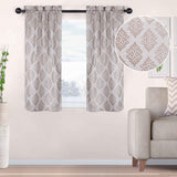 Venetian Damask Jacquard Grommet Traditional Curtain Panel Set