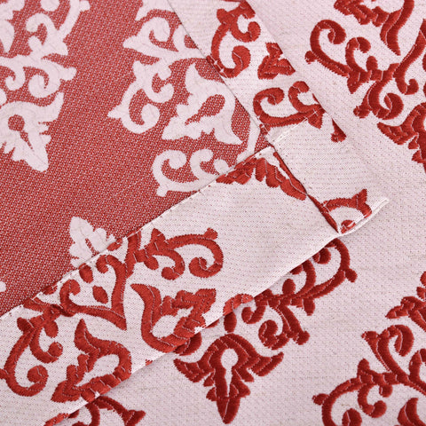 Venetian Damask Jacquard Grommet Traditional Curtain Panel Set