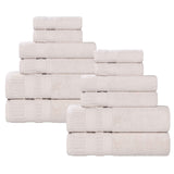 Venice Zero Twist Cotton Medium Weight Absorbent 12 Piece Towel Set
