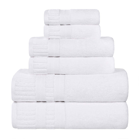 Venice Zero Twist Cotton Medium Weight Absorbent 6 Piece Towel Set