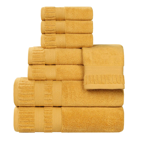 Zero Twist Cotton Towels 8 Piece Venice Collection