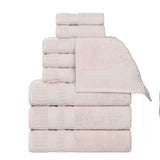 Venice Zero Twist Cotton Medium Weight Absorbent 9 Piece Towel Set