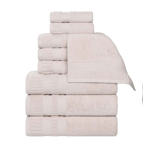 Venice Zero Twist Cotton Medium Weight Absorbent 9 Piece Towel Set