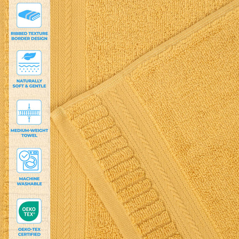 Zero Twist Cotton Hand Towels 6 Piece Venice Collection