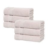 Venice Zero Twist Cotton Medium Weight Absorbent Hand Towels, Set of 6