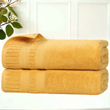 Zero Twist Cotton Medium Weight Soft Bath Towel Set of 2