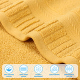 Zero Twist Cotton Medium Weight Soft Bath Towel Set of 2
