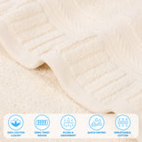Zero Twist Cotton Medium Weight Soft Bath Towel Set of 2