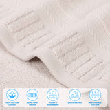 Zero Twist Cotton Medium Weight Soft Bath Towel Set of 2