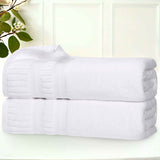 Zero Twist Cotton Medium Weight Soft Bath Towel Set of 2