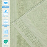 Zero Twist Cotton Medium Weight Soft Bath Towel Set of 2