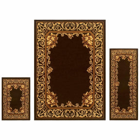 Victorian Inspired Oriental Elton Or Freyberg 3 Piece Area Rug Set