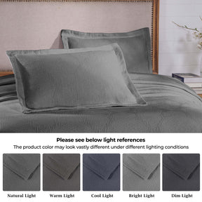 Victory Cotton Matelasse Scrolling Medallion Airy Bedspread Set