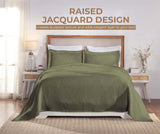 Victory Cotton Matelasse Scrolling Medallion Airy Bedspread Set
