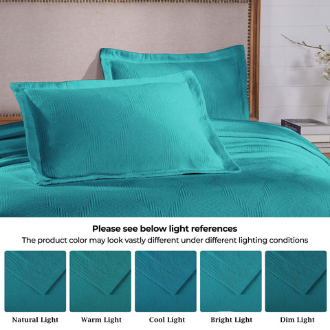 Victory Cotton Matelasse Scrolling Medallion Airy Bedspread Set