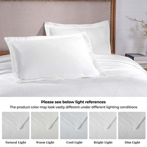 Victory Cotton Matelasse Scrolling Medallion Airy Bedspread Set
