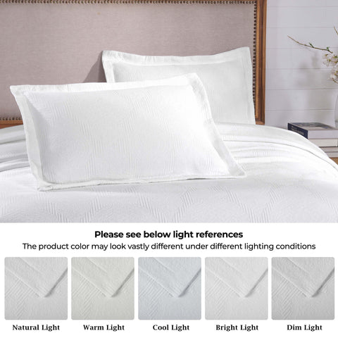 Victory Cotton Matelasse Scrolling Medallion Airy Bedspread Set