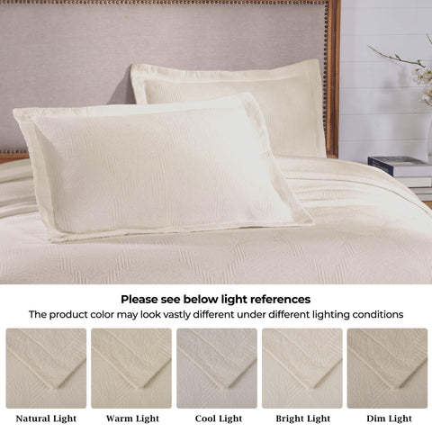 Victory Cotton Matelasse Scrolling Medallion Airy Bedspread Set