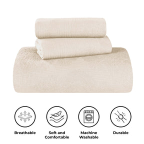Victory Cotton Matelasse Scrolling Medallion Airy Bedspread Set