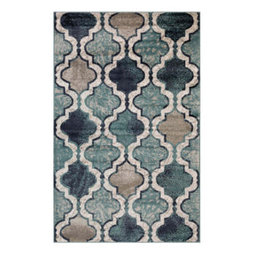 Viking Contemporary Geometric Trellis Indoor Area Rug or Runner