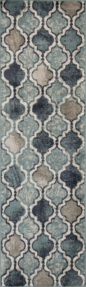 Viking Contemporary Geometric Trellis Indoor Area Rug or Runner