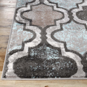 Viking Contemporary Geometric Trellis Indoor Area Rug or Runner