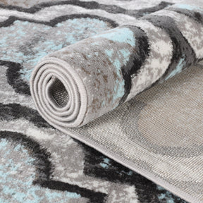 Viking Contemporary Geometric Trellis Indoor Area Rug or Runner