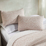 Vineyard Cotton Blend Medium Weight Matelasse Floral Scroll Coverlet