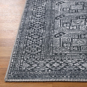 Vintage Oriental Geometric Power-Loomed Indoor Area Rug