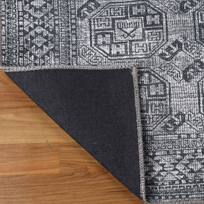 Vintage Oriental Geometric Power-Loomed Indoor Area Rug