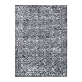 Vintage Oriental Geometric Power-Loomed Indoor Area Rug
